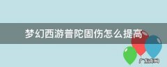 梦幻西游普陀固伤怎么提高 梦幻西游普陀固伤怎么提升