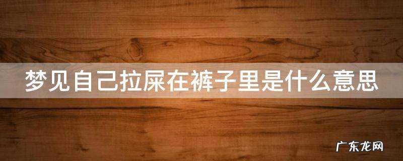 梦见自己拉屎在裤子里是什么意思 梦见自己拉屎是什么预兆