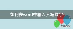 如何在word中输入大写数字 word文档怎么写大写数字