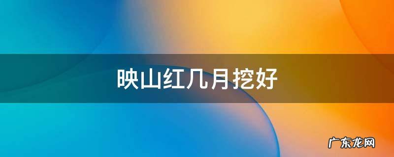 映山红几月挖好 映山红几月份挖最好活