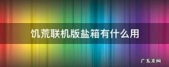 饥荒联机版盐盒不保鲜 饥荒联机版盐箱有什么用