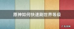原神世界等级去哪提升 原神如何快速刷世界等级