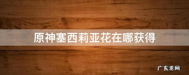 原神塞西利亚花在哪 原神塞西莉亚花在哪获得