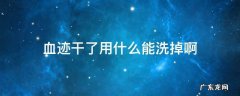 血迹干了用什么能洗掉啊 血迹干了用什么办法洗掉?