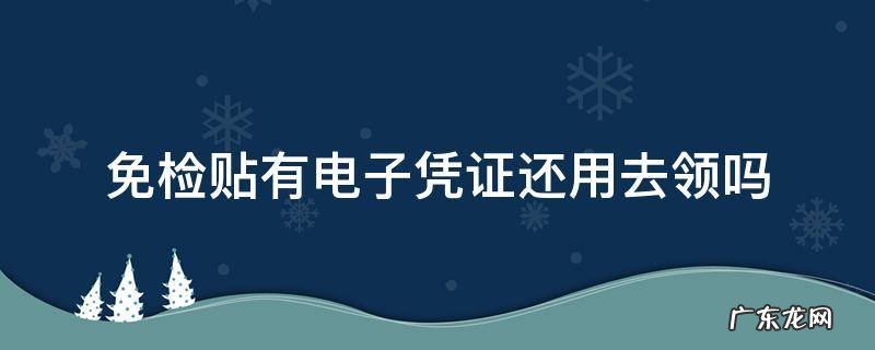 免检贴有电子凭证还用去领吗 免检车辆有电子凭证就可以了吧