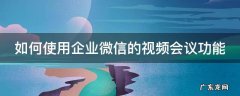 怎样用企业微信视频会议 如何使用企业微信的视频会议功能
