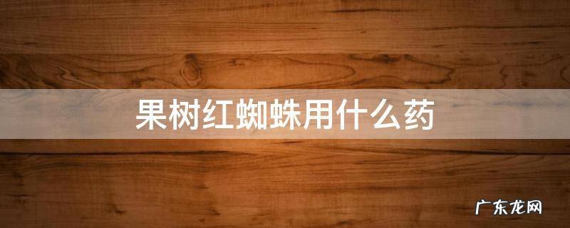 果树红蜘蛛啥时间用药效果好 果树红蜘蛛用什么药