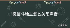 微信斗地主怎么关闭声音 微信斗地主声音能关么