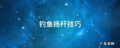 钓鱼扬杆技巧 钓鱼扬竿技巧