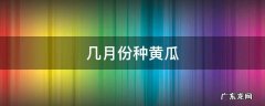 几月份种黄瓜豆角 几月份种黄瓜