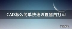 cad打印如何设置黑白 CAD怎么简单快速设置黑白打印