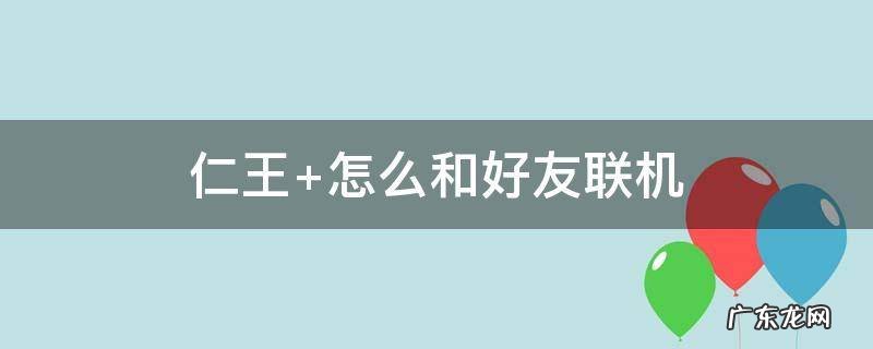 仁王 怎么和好友联机