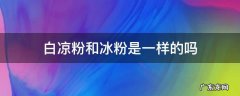 白凉粉和冰冰粉是一样的吗 白凉粉和冰粉是一样的吗