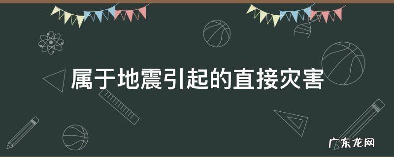 属于地震引起的直接灾害 地震造成的最普遍的灾害是指