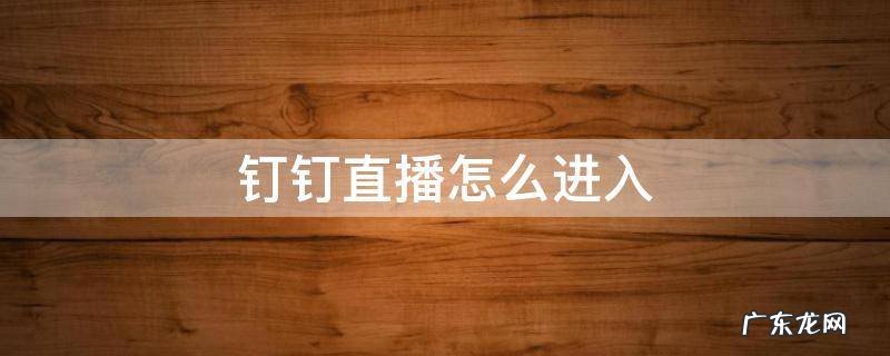 钉钉直播怎么进入听课 钉钉直播怎么进入