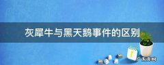 灰犀牛与黑天鹅事件的区别 灰犀牛和黑天鹅事件没有明显区别