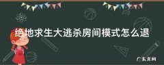 绝地求生大逃杀房间模式怎么退 绝地求生大逃杀游戏设置