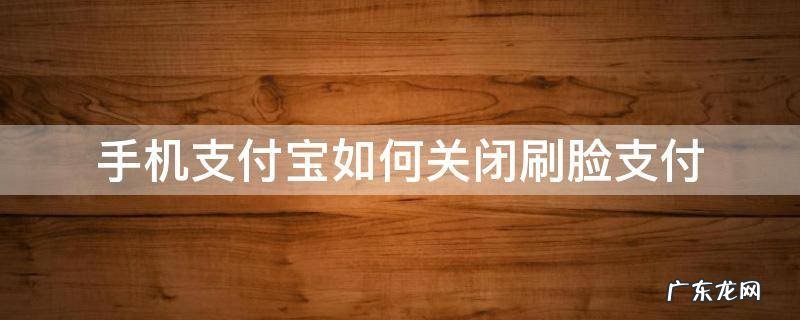 手机支付宝如何关闭刷脸支付 支付宝刷脸怎么关闭