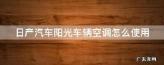 日产汽车阳光车辆空调怎么使用的 日产汽车阳光车辆空调怎么使用