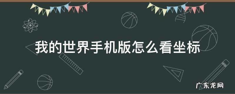 我的世界手机版怎么看坐标? 我的世界手机版怎么看坐标