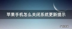 苹果手机怎么关闭系统更新提示