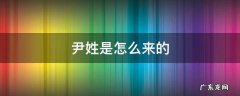 尹姓是怎么来的,简短的原因 尹姓是怎么来的