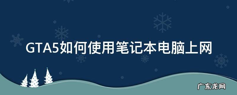 GTA5如何使用笔记本电脑上网 用笔记本电脑玩gta5