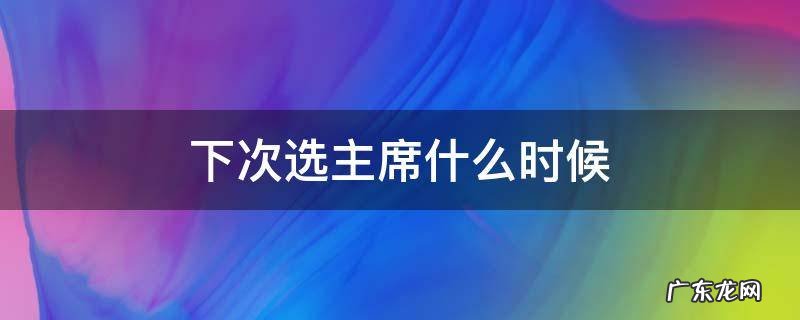 下次选主席什么时候