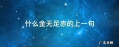 什么金无足赤的上一句 金无足赤上一句是什么意思