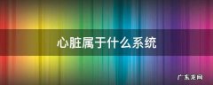 心脏属于什么系统 心脏属于什么系统?