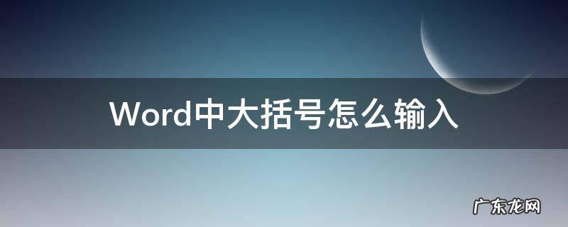 Word中大括号怎么输入 word怎样输入大括号