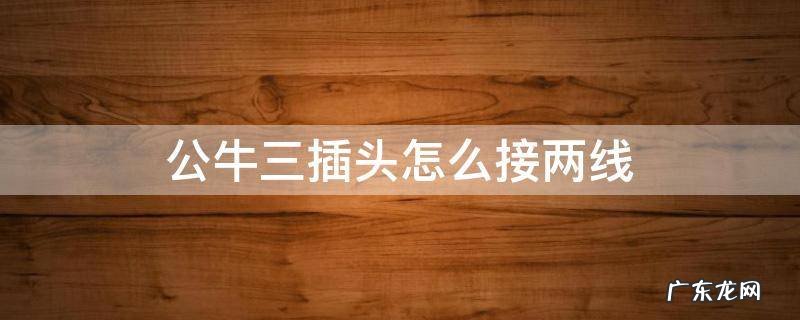 公牛三插头怎么接二线 公牛三插头怎么接两线