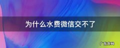 为什么水费微信交不了,只说我没欠费 为什么水费微信交不了
