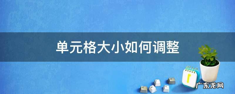 单元格大小如何调整 调整单元格的大小