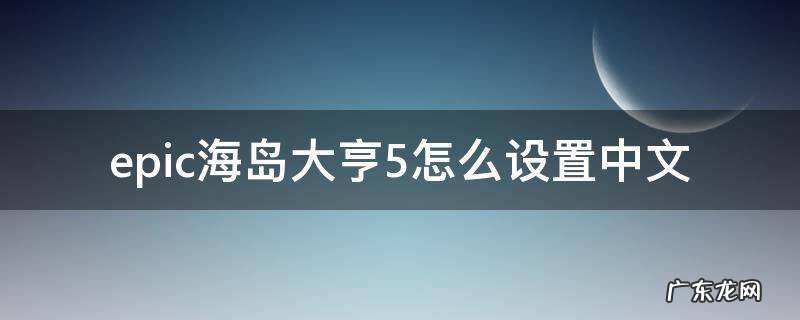 海岛大亨5epic怎么调中文 epic海岛大亨5怎么设置中文