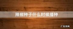 辣椒种子什么时候播种 辣椒种子一般是什么时候开始播种