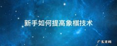 象棋新手怎么提高技术 新手如何提高象棋技术