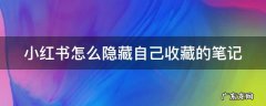 小红书怎么隐藏自己收藏的笔记 小红书怎么隐藏我收藏的笔记