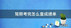 考完驾照怎样查成绩单 驾照考完怎么查成绩单