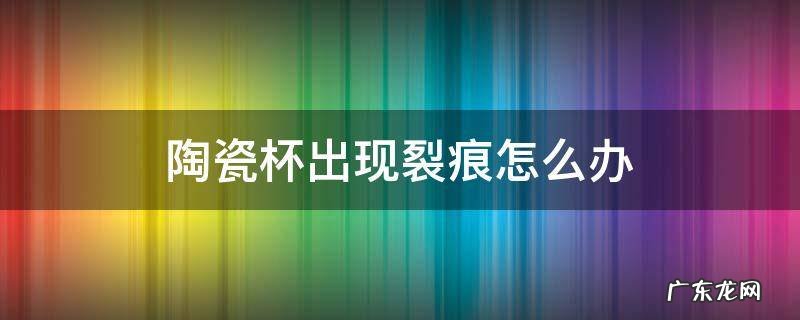 陶瓷杯出现裂痕怎么办 陶瓷杯裂纹了怎么办
