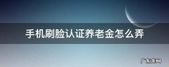 养老金刷脸验证在哪 手机刷脸认证养老金怎么弄