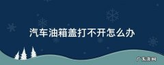 汽车油箱盖打不开怎么办 汽车油箱盖打不开怎么办?