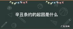 辛丑条约的起因是什么 辛丑条约的起因经过结果