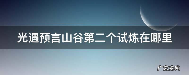 光遇预言山谷第二个试炼在哪里 光遇预言山谷第二个任务怎么做