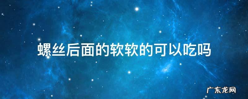 螺丝后面的软软的可以吃吗 螺丝里脆脆的部分能吃么