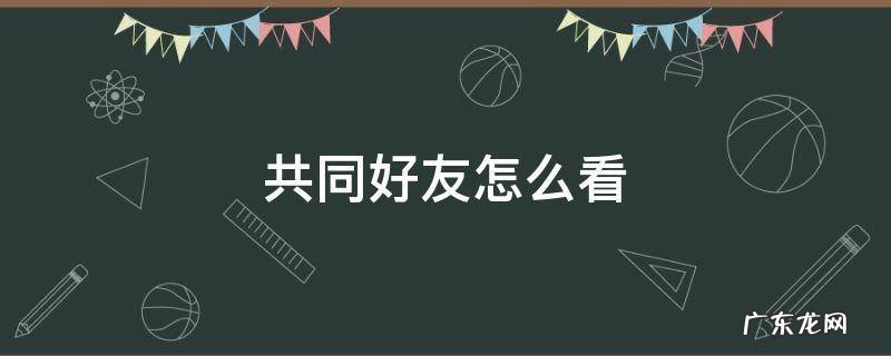 qq共同好友怎么看 共同好友怎么看