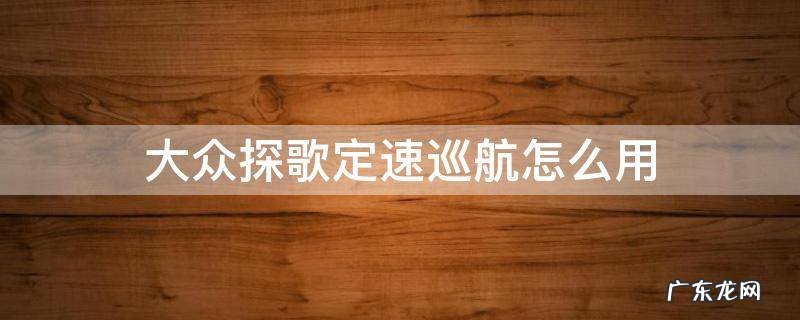 大众探歌定速巡航怎么用 大众探歌定速巡航怎么用?