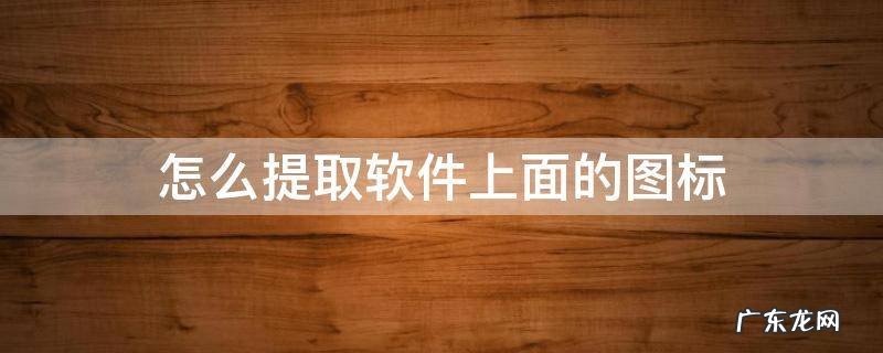 怎么提取电脑软件的图标 怎么提取软件上面的图标