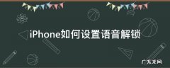 iphone怎么设置语音解锁 iPhone如何设置语音解锁