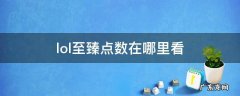 LOL至臻点数 lol至臻点数在哪里看